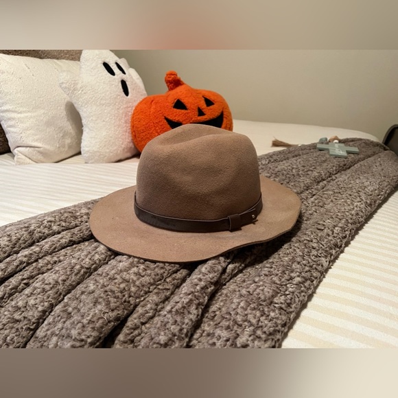 Unisex H&M Fedora Tan Hat with Strap - Picture 1 of 3